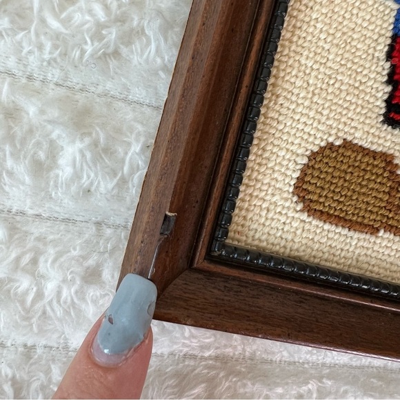 Vintage cross stitch framed Mickey Mouse - Picture 5 of 5